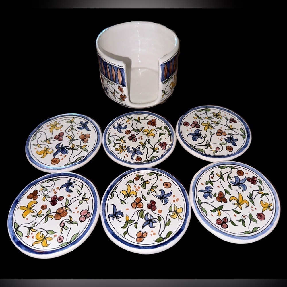LIS CERAMICA ARARUAMA COASTER SET - Picture 2 of 4
